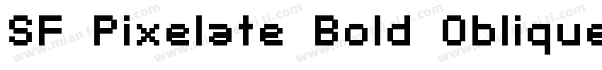 SF Pixelate Bold Oblique字体转换